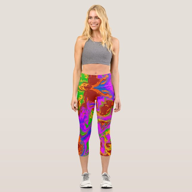 Brain Porridge in Abstract Capri Leggings (Front)