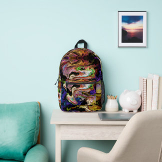 Brain Porridge in Abstract Printed Backpack
