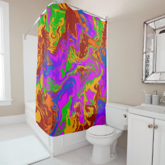 Brain Porridge in Abstract Shower Curtain