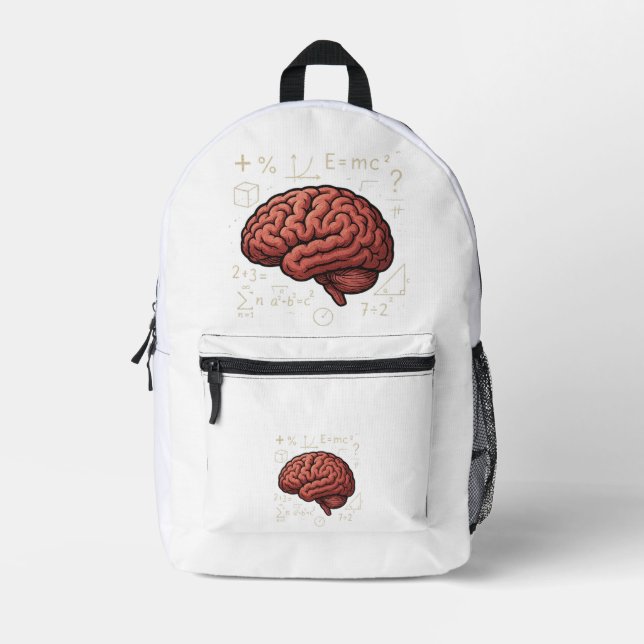 Brain Power Printed Backpack (Front)