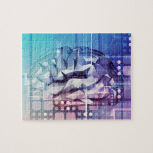 Brain Processor of a Human Mind and Memory Concept Jigsaw Puzzle