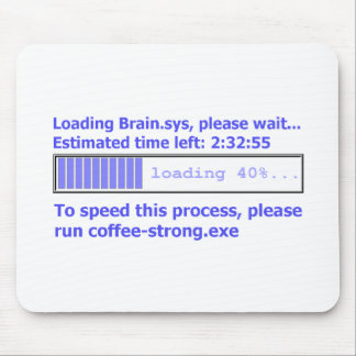 Brain Progress Bar Strong Coffee Geek Humour Mouse Mat
