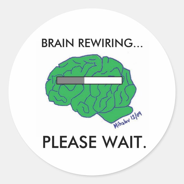 "BRAIN REWIRING" stickers (Front)