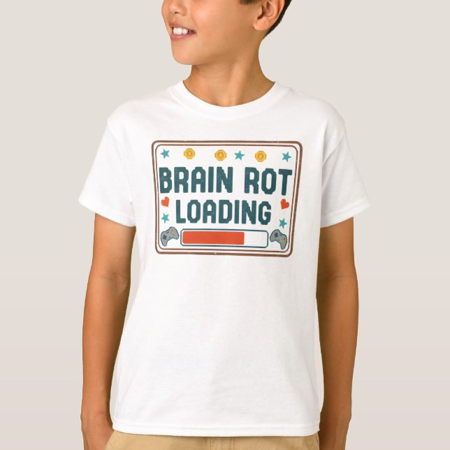 Brain Rot Loading Gamer  T-Shirt (Front)