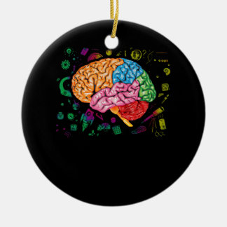 Brain Science And Art Neuroscience Neurologist Ceramic Tree Decoration