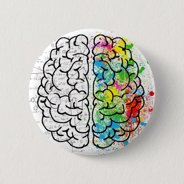 brain series 6 cm round badge (Front)