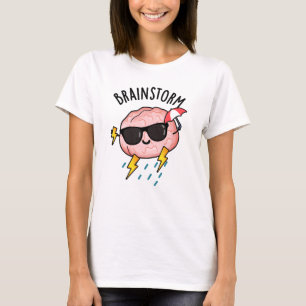 Brain Storm Funny Weather Pun  T-Shirt