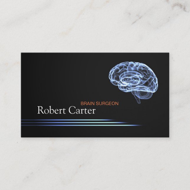 Brain Surgeon / Psychologist Head Human Doctor Business Card (Front)