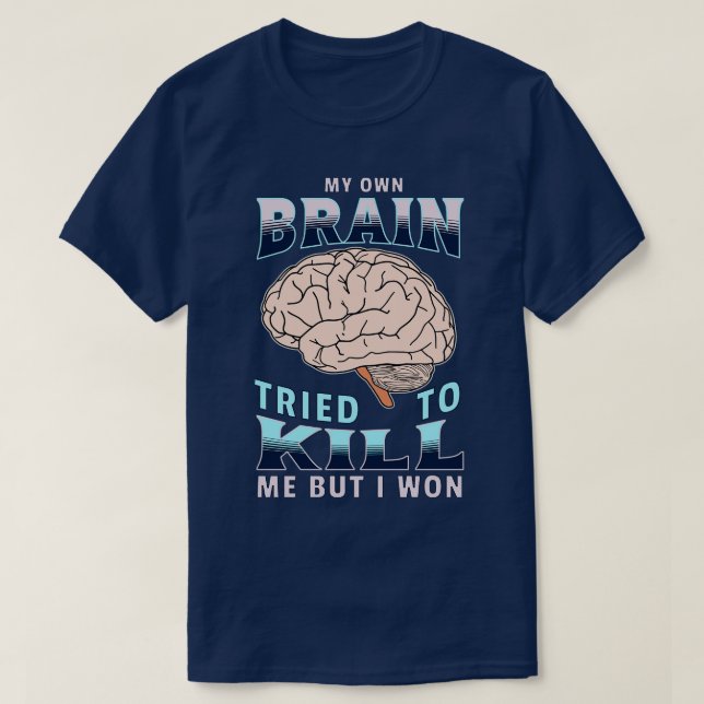 Brain Surgery Funny Get Well Recovery Present brai T-Shirt (Design Front)