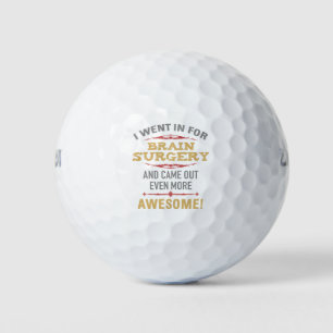 Brain Surgery Recovery Humour Golf Balls