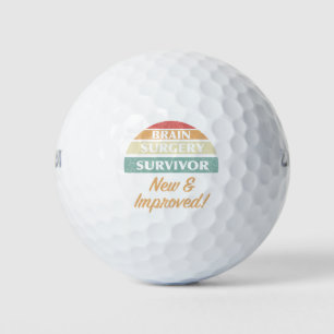 Brain Surgery Survivor Humour Golf Balls