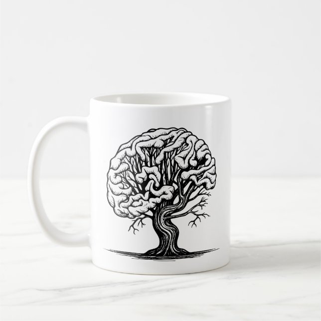 brain tree coffee mug (Left)