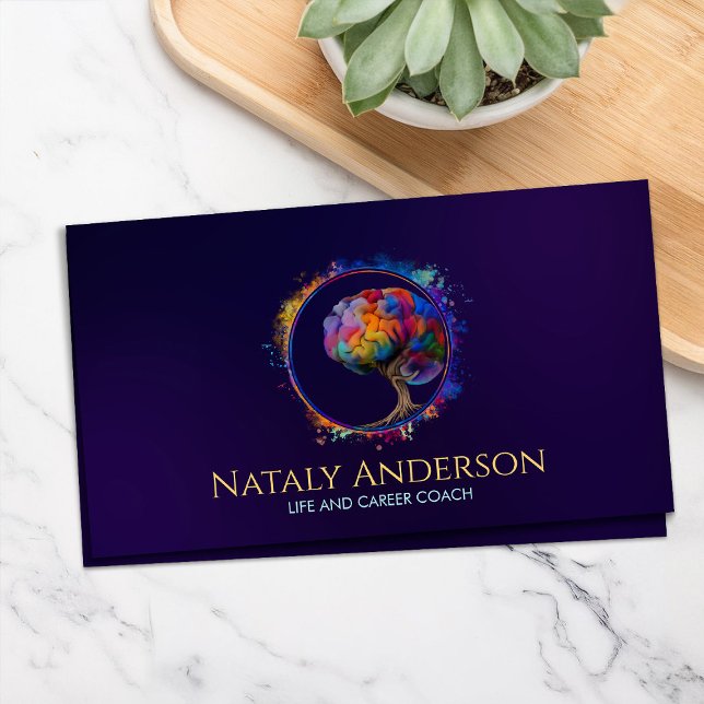 Brain Tree of life - Colourful Foliage Business Card (Creator Uploaded)