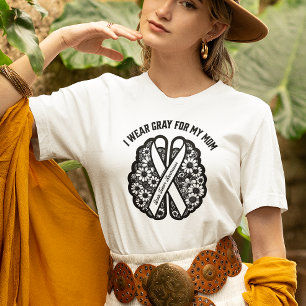 Brain Tumor Awarenes gift for Mom Cancer Survivor  T-Shirt