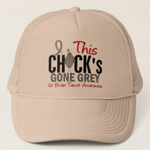 BRAIN TUMOR Chick Gone Grey Trucker Hat
