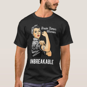 Brain Tumor Warrior Unbreakable Women Brain Tumor  T-Shirt