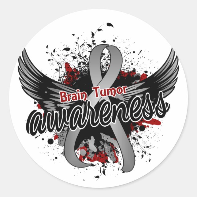 Brain Tumour Awareness 16 Classic Round Sticker (Front)