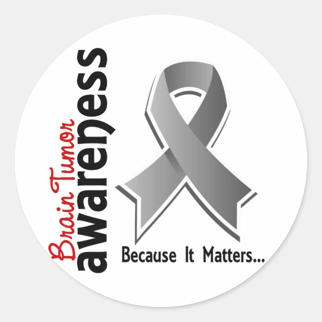 Brain Tumour Awareness 5 Classic Round Sticker (Front)