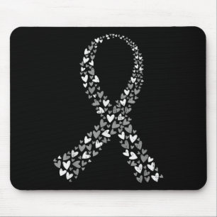 Brain Tumour Awareness Brain Cancer Grey Ribbon Me Mouse Mat