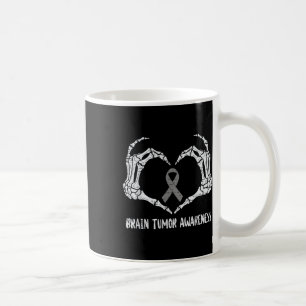 Brain Tumour Awareness Brain Cancer Skeleton Grey Coffee Mug