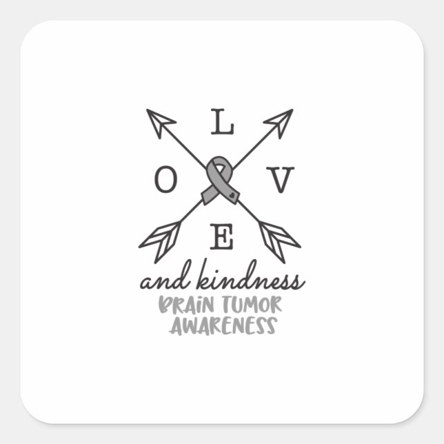 Brain Tumour Awareness, brain cancer Square Sticker (Front)