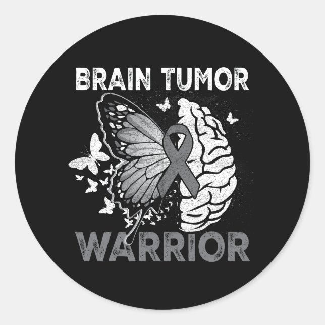 Brain Tumour Awareness Brain Surgery Been There Do Classic Round Sticker (Front)