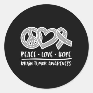 Brain Tumour Awareness, brain tumour Classic Round Sticker