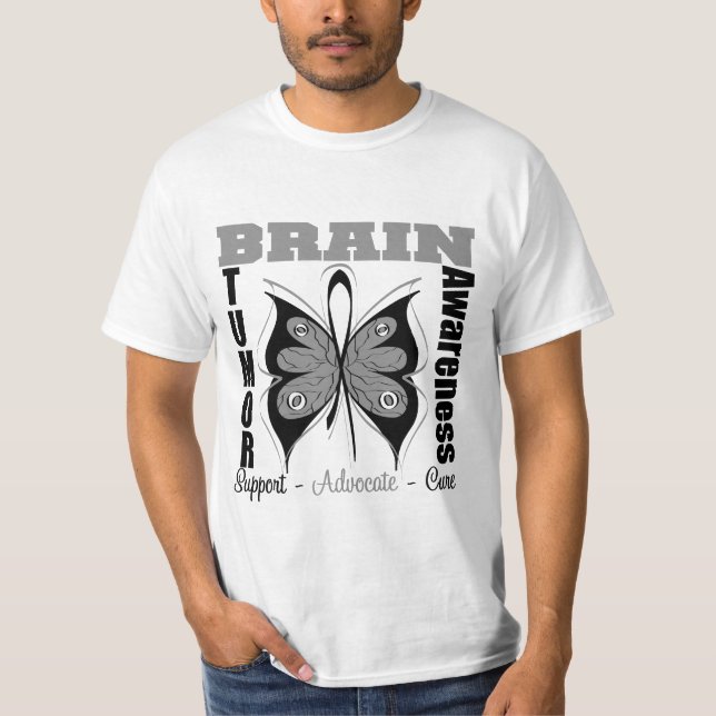 Brain Tumour Awareness Butterfly T-Shirt (Front)