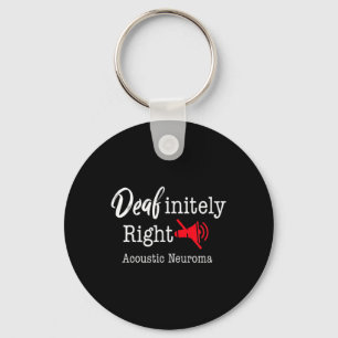Brain Tumour Awareness Grey Ribbon Deafinitely Rig Key Ring