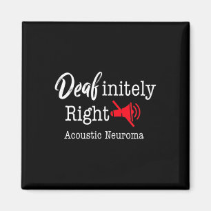 Brain Tumour Awareness Grey Ribbon Deafinitely Rig Magnet