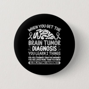 Brain Tumour Awareness Grey Ribbon Glioblastoma Di 6 Cm Round Badge