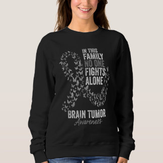 Brain Tumour Awareness Month Butterflies Grey Ribb Sweatshirt