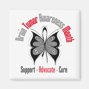 Brain Tumour Awareness Month Butterfly Magnet