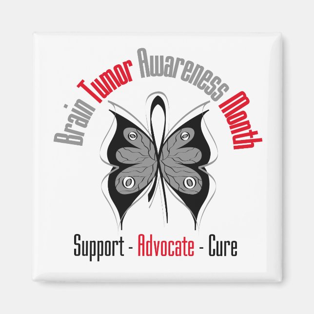 Brain Tumour Awareness Month Butterfly Magnet (Front)