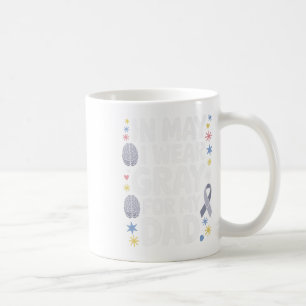 Brain Tumour Awareness Month Grey Ribbon Apparel M Coffee Mug
