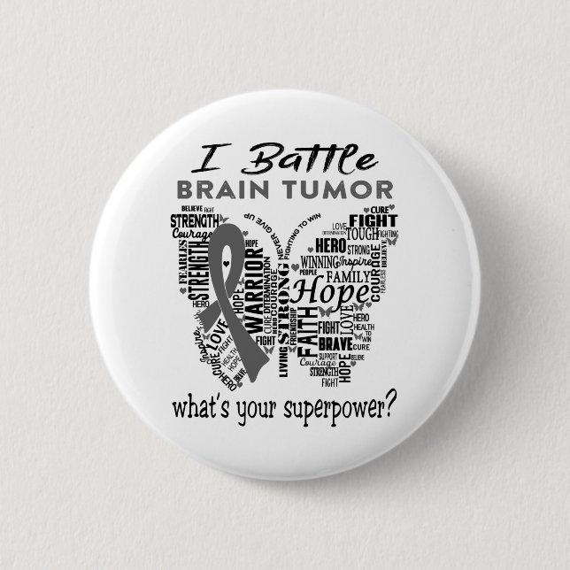Brain Tumour Awareness Month Ribbon Gifts 6 Cm Round Badge (Front)