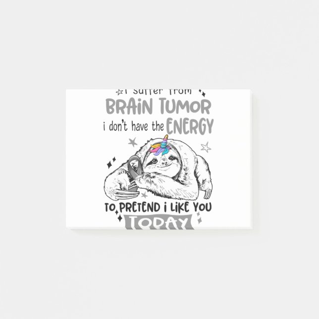 Brain Tumour Awareness Month Ribbon Gifts Post-it Notes (Front)