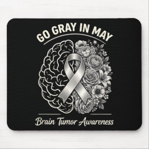 Brain tumour awareness wear grey in may strong mouse mat