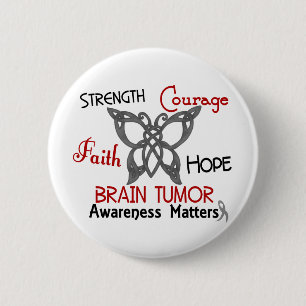 Brain Tumour Celtic Butterfly 3 6 Cm Round Badge