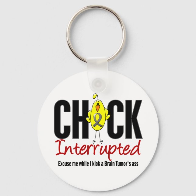 Brain Tumour Chick Interrupted Key Ring (Front)