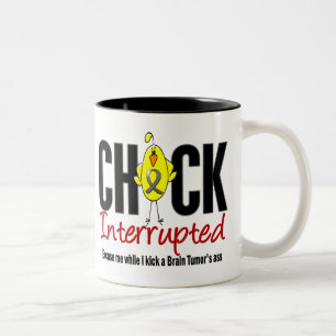 Brain Tumour Chick Interrupted Two-Tone Coffee Mug