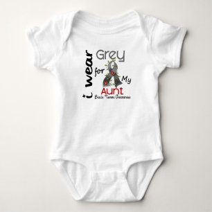 Brain Tumour I Wear Grey For My Aunt 43 Baby Bodysuit