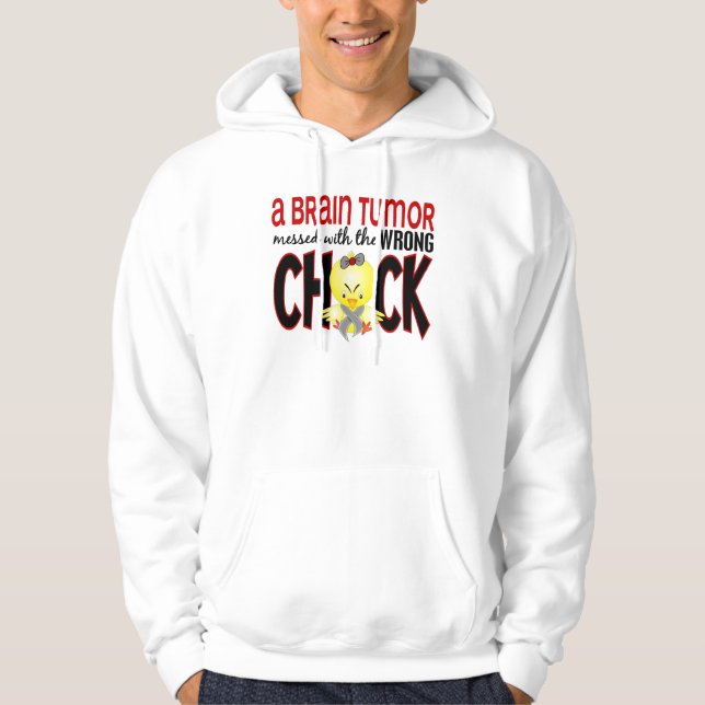 Brain Tumour Messed With The Wrong Chick Hoodie (Front)