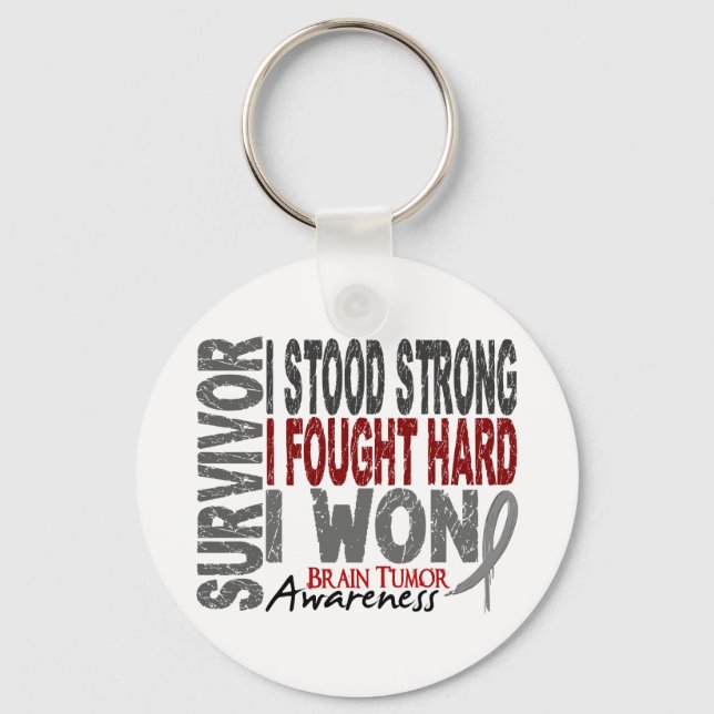 Brain Tumour Survivor 4 Key Ring (Front)
