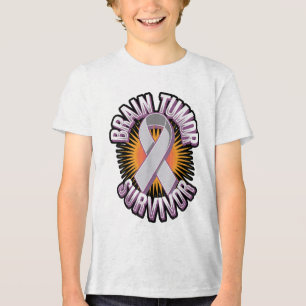 Brain Tumour Survivor Bold Awareness _1 Tri-Blend Shirt