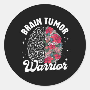 Brain Tumour Warrior Brain Tumour Awareness Brain  Classic Round Sticker