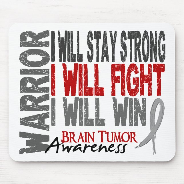 Brain Tumour Warrior Mouse Mat (Front)