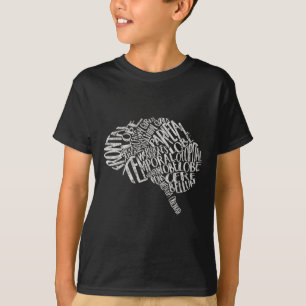 Brain Typography Rn Neuroscience Nurse Neurologist T-Shirt