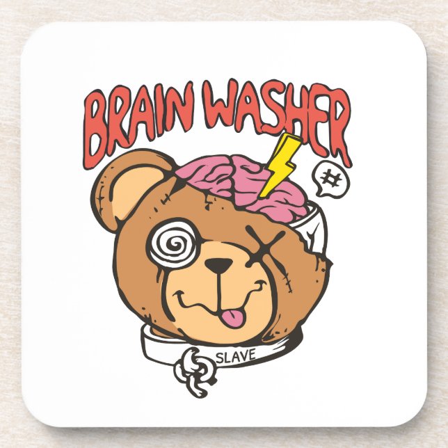 Brain Washer – Reset Your Mind in Style Coaster (Front)