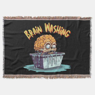 Brain Washing Throw Blanket